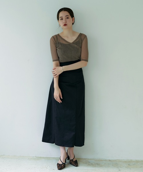 TINA:JOJUN(ティーナジョジュン)の「バイカラー チノスカート TINA:JOJUN(スカート・レディース・ブラック/ベージュ/ブルーグレー・M/S)」の20枚目の写真