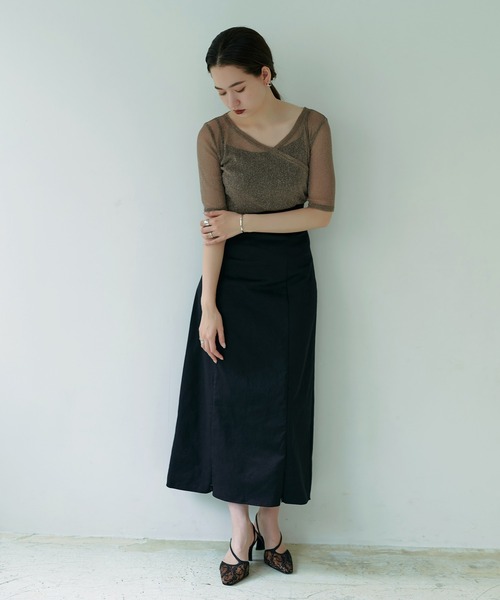 TINA:JOJUN(ティーナジョジュン)の「バイカラー チノスカート TINA:JOJUN(スカート・レディース・ブラック/ベージュ/ブルーグレー・M/S)」の21枚目の写真