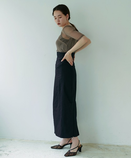 TINA:JOJUN(ティーナジョジュン)の「バイカラー チノスカート TINA:JOJUN(スカート・レディース・ブラック/ベージュ/ブルーグレー・M/S)」の22枚目の写真