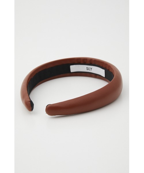 SLY(スライ)の「VEGAN LEATHER HEAD BAND ヴィーガンレザー カチューシャ(カチューシャ・レディース・ブラウン/ベージュ/ブラック・FREE)」の5枚目の写真