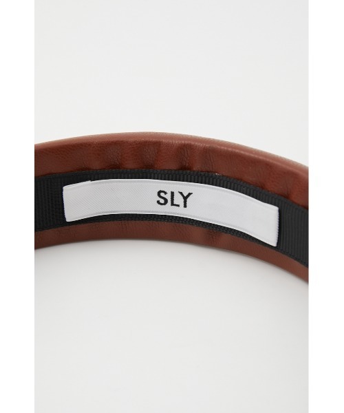 SLY(スライ)の「VEGAN LEATHER HEAD BAND ヴィーガンレザー カチューシャ(カチューシャ・レディース・ブラウン/ベージュ/ブラック・FREE)」の10枚目の写真