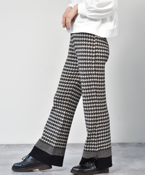 RETRO GIRL（レトロガール）の「柄ジャガードニットパンツ（その他パンツ・レディース・ブラック/オレンジ/グリーン・FREE）」の5枚目の写真