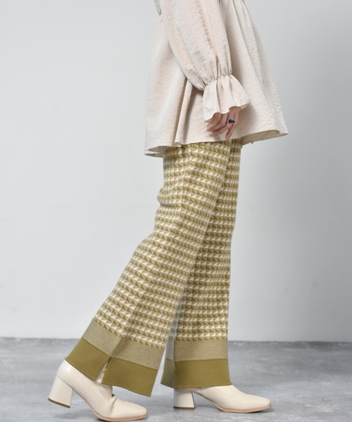 RETRO GIRL（レトロガール）の「柄ジャガードニットパンツ（その他パンツ・レディース・ブラック/オレンジ/グリーン・FREE）」の15枚目の写真