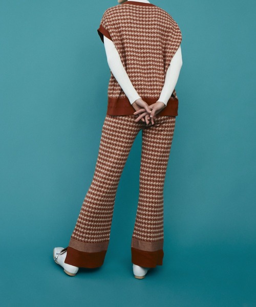 RETRO GIRL（レトロガール）の「柄ジャガードニットパンツ（その他パンツ・レディース・ブラック/オレンジ/グリーン・FREE）」の19枚目の写真