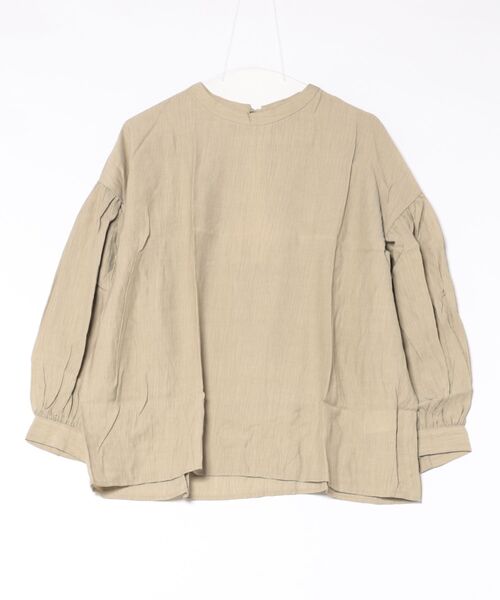 STYLEBLOCK（スタイルブロック）の「綿タッチ楊柳バックオープンブラウス（シャツ/ブラウス・レディース・ホワイト/ブラック/ピンク/グリーン系その他・M）」の3枚目の写真