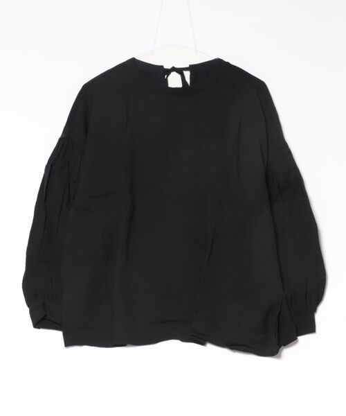 STYLEBLOCK（スタイルブロック）の「綿タッチ楊柳バックオープンブラウス（シャツ/ブラウス・レディース・ホワイト/ブラック/ピンク/グリーン系その他・M）」の2枚目の写真