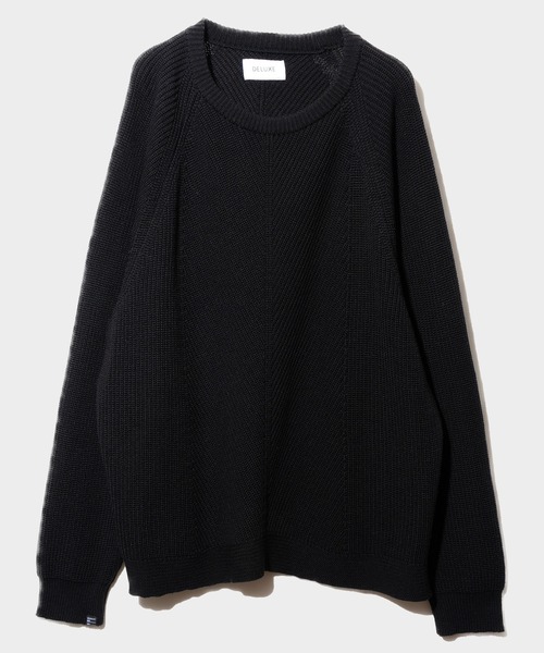 DELUXE（デラックス）の「OLIVER（ニット/セーター・メンズ・ブラック/ベージュ・S/M/L）」の3枚目の写真