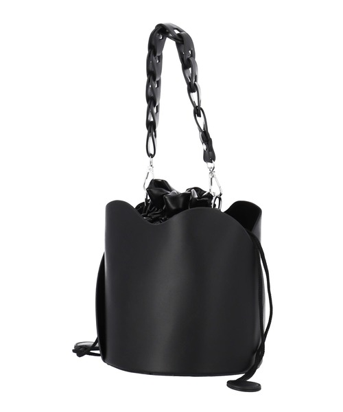 Settimissimo（セッティミッシモ）の「バケツ型巾着2WAYバッグ（ハンドバッグ・レディース・ブラック/ベージュ・FREE）」の12枚目の写真