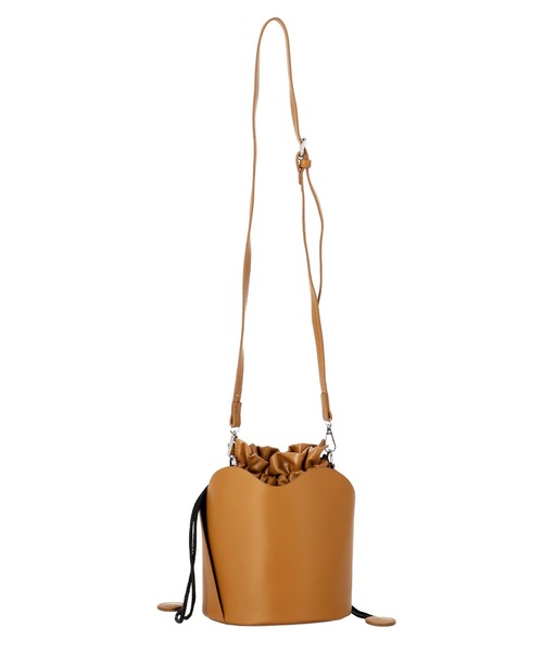 Settimissimo（セッティミッシモ）の「バケツ型巾着2WAYバッグ（ハンドバッグ・レディース・ブラック/ベージュ・FREE）」の14枚目の写真