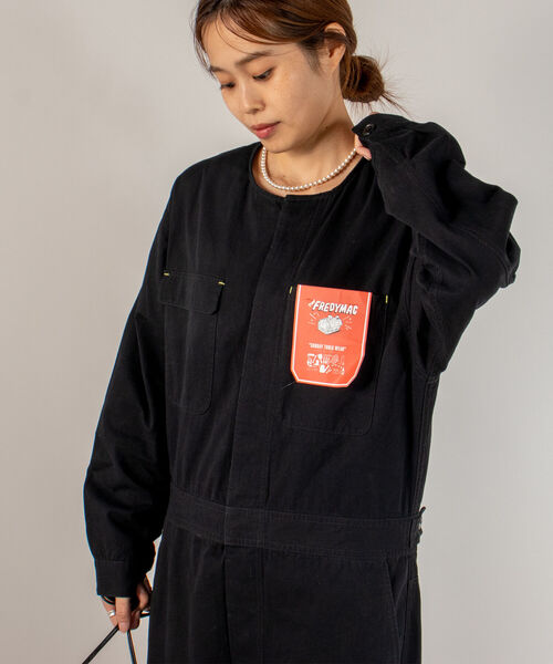 FREDY MAC(フレディーマック)の「【FREDYMAC "SUNDAY TOOLS WEAR"】ジャンプスーツ(つなぎ/オールインワン・メンズ・ブラック/ピンク・MEDIUM/LARGE)」の5枚目の写真