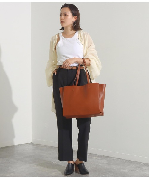 Settimissimo（セッティミッシモ）の「レザーライク2WAYトートバッグ（トートバッグ・レディース・ブラック/キャメル・FREE）」の9枚目の写真