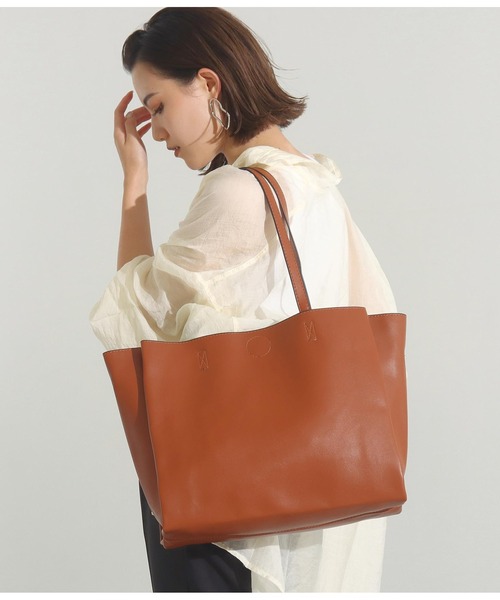 Settimissimo（セッティミッシモ）の「レザーライク2WAYトートバッグ（トートバッグ・レディース・ブラック/キャメル・FREE）」の8枚目の写真