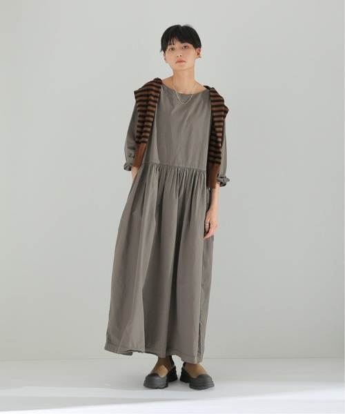 ARMEN(アーメン)の「《別注》【ARMEN】BOAT NECK L/S ONEPIECE SMU:ワンピース◆(ワンピース・レディース・ブラック/チャコールグレー・FREE)」の8枚目の写真