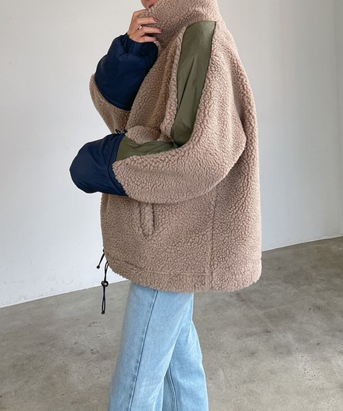 Vicente（ヴィセンテ）の「Natural boa pullover（ブルゾン・レディース・ベージュ/グレー・FREE）」の2枚目の写真