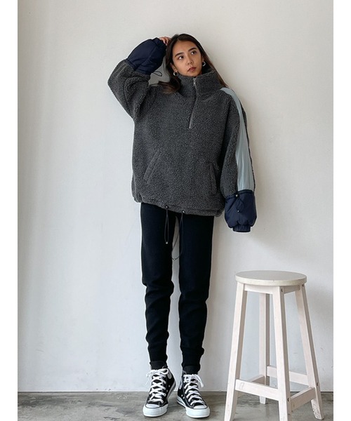 Vicente（ヴィセンテ）の「Natural boa pullover（ブルゾン・レディース・ベージュ/グレー・FREE）」の15枚目の写真