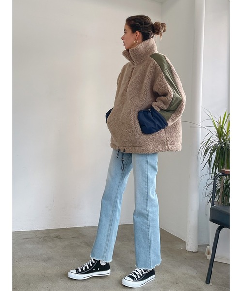 Vicente（ヴィセンテ）の「Natural boa pullover（ブルゾン・レディース・ベージュ/グレー・FREE）」の13枚目の写真