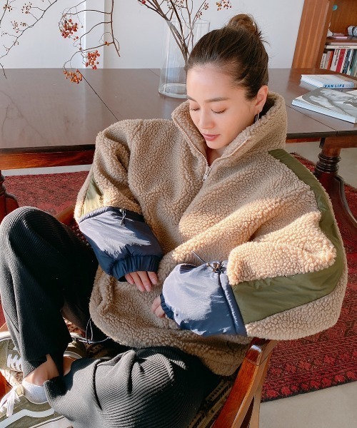 Vicente（ヴィセンテ）の「Natural boa pullover（ブルゾン・レディース・ベージュ/グレー・FREE）」の22枚目の写真