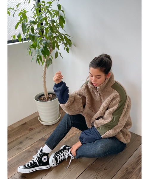 Vicente（ヴィセンテ）の「Natural boa pullover（ブルゾン・レディース・ベージュ/グレー・FREE）」の21枚目の写真