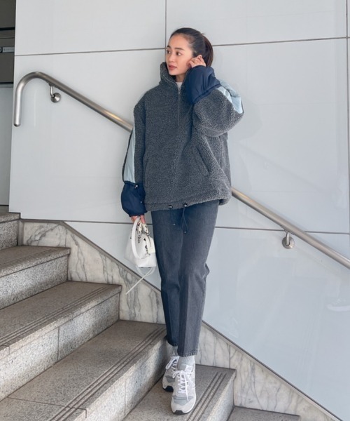 Vicente（ヴィセンテ）の「Natural boa pullover（ブルゾン・レディース・ベージュ/グレー・FREE）」の5枚目の写真