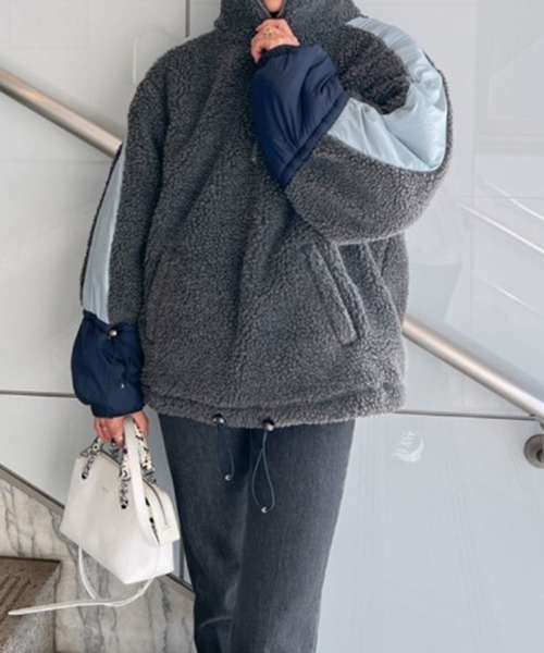 Vicente（ヴィセンテ）の「Natural boa pullover（ブルゾン・レディース・ベージュ/グレー・FREE）」の8枚目の写真