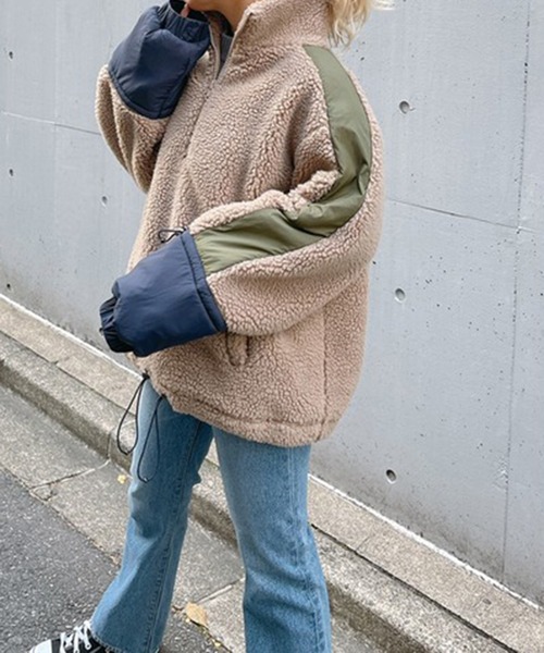 Vicente（ヴィセンテ）の「Natural boa pullover（ブルゾン・レディース・ベージュ/グレー・FREE）」の6枚目の写真