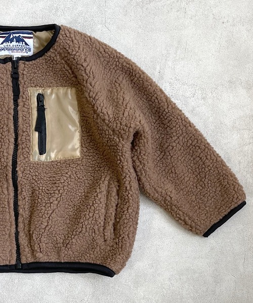 Life Support Products(ライフサポートプロダクツ)の「ボアジャケット(80~160cm)(その他アウター・キッズ・ブラック/ブラウン/ピンク/ブルー/カーキ/アイボリー・90/100/110/120/80/130/95/140/150/160)」の3枚目の写真