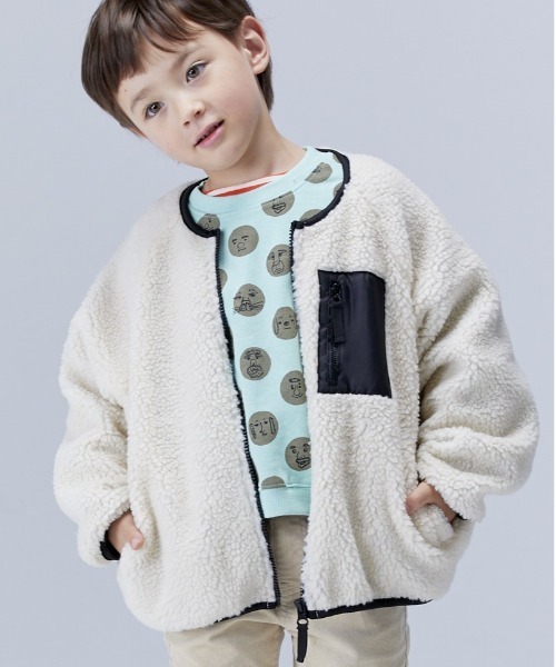 Life Support Products(ライフサポートプロダクツ)の「ボアジャケット(80~160cm)(その他アウター・キッズ・ブラック/ブラウン/ピンク/ブルー/カーキ/アイボリー・90/100/110/120/80/130/95/140/150/160)」の2枚目の写真