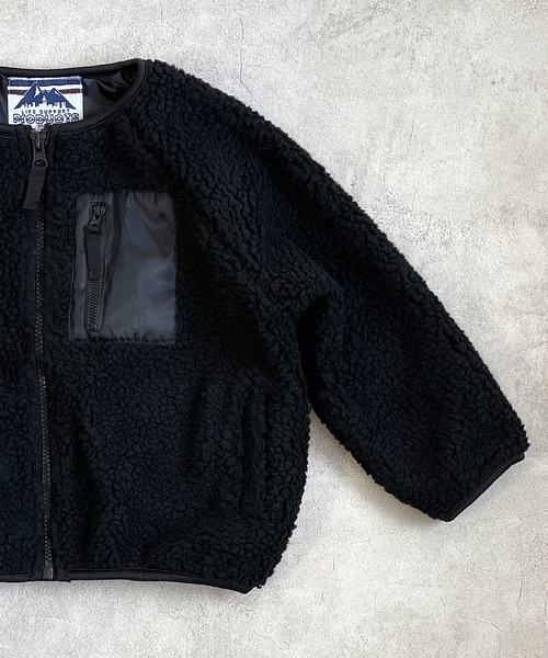 Life Support Products(ライフサポートプロダクツ)の「ボアジャケット(80~160cm)(その他アウター・キッズ・ブラック/ブラウン/ピンク/ブルー/カーキ/アイボリー・90/100/110/120/80/130/95/140/150/160)」の1枚目の写真