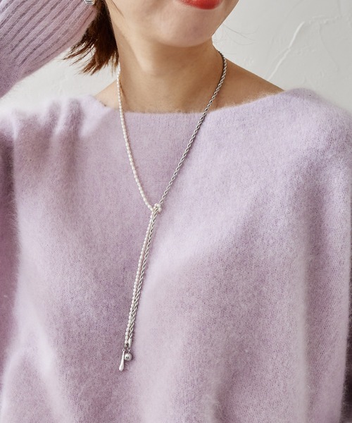 DouDou（ドゥドゥ）の「淡水パール×チェーンネックレス（ネックレス・レディース・ゴールド/シルバー・FREE）」の5枚目の写真