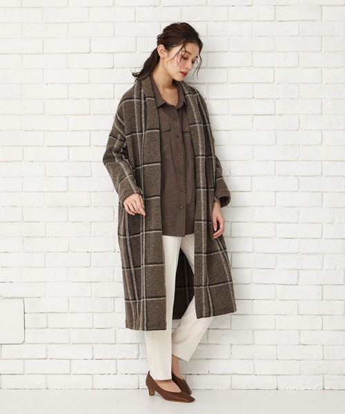 AIMER（エメ）の「イタリアンエアリーチェックガウンコート（その他