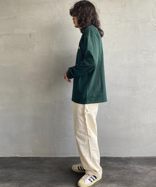 Carhartt WIP（カーハートダブリューアイピー）の「[carhartt WIP/カーハートダブリューアイピー] AMERICAN SCRIPT ワンポイントロゴ刺繍ロンT（Tシャツ/カットソー・レディース・ダークグリーン/ブラック/ホワイト/ブラウン・L/XL/S/M/XS）」の12枚目の写真