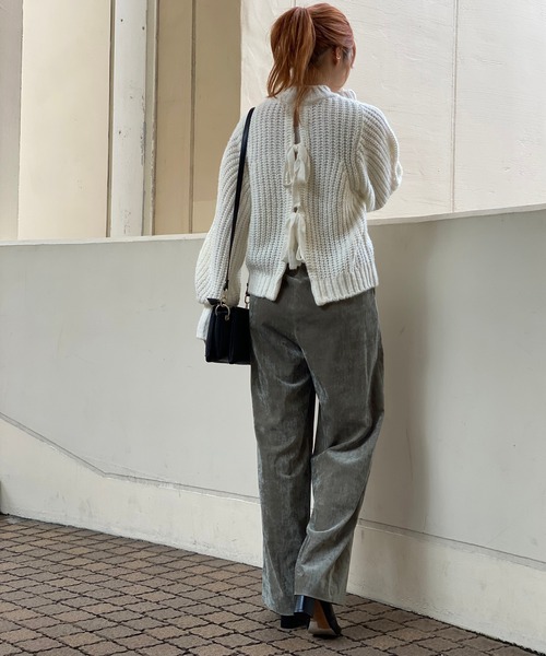 RIVE DROITE（リヴドロワ）の「【ZOZOTOWN限定】ボリュームスリーブMIXヤーンニット（ニット/セーター・レディース・パープル/ライトグレー/アイボリー/グリーン系その他・FREE）」の10枚目の写真