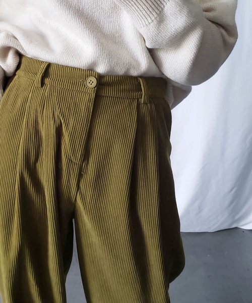 me+em select（ミームセレクト）の「ツータックバルーンコーデュロイパンツ【数量限定販売】（その他パンツ・レディース・ブラック/ブラウン/グリーン/アイボリー・MEDIUM/LARGE）」の11枚目の写真