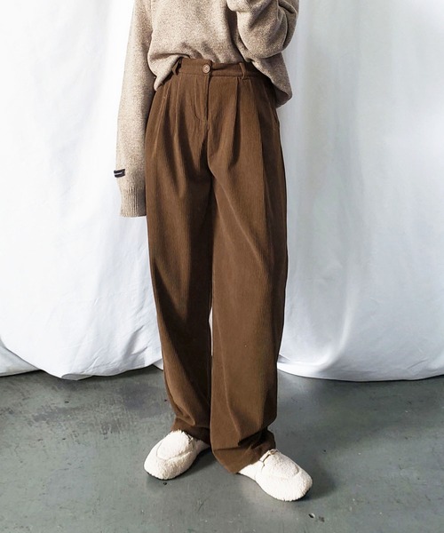 me+em select（ミームセレクト）の「ツータックバルーンコーデュロイパンツ【数量限定販売】（その他パンツ・レディース・ブラック/ブラウン/グリーン/アイボリー・MEDIUM/LARGE）」の12枚目の写真