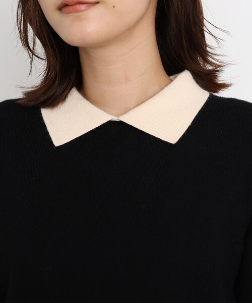 grove（グローブ）の「◇【S-LL】襟付きニットプルオーバー（ニット