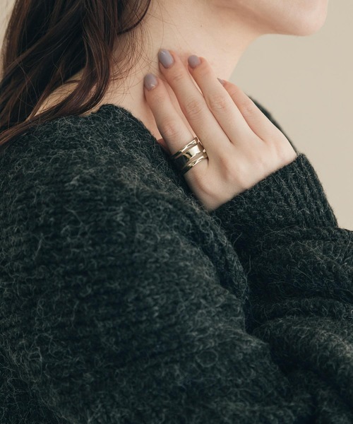 SMELLY（スメリー）の「ニュアンスワイドリング（リング・レディース・ゴールド・-）」の2枚目の写真