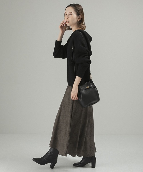 URBAN RESEARCH ROSSO（アーバンリサーチロッソ）の「フーディーニット（ニット/セーター・レディース・ブラック/ベージュ系その他・FREE）」の12枚目の写真