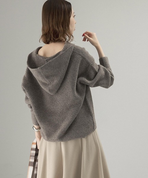 URBAN RESEARCH ROSSO（アーバンリサーチロッソ）の「フーディーニット（ニット/セーター・レディース・ブラック/ベージュ系その他・FREE）」の16枚目の写真