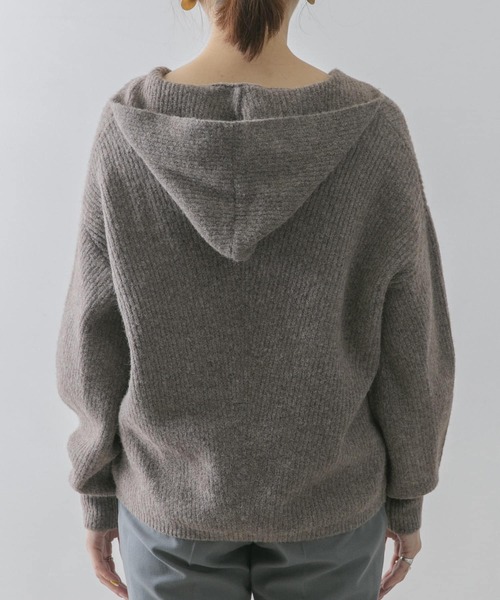 URBAN RESEARCH ROSSO（アーバンリサーチロッソ）の「フーディーニット（ニット/セーター・レディース・ブラック/ベージュ系その他・FREE）」の10枚目の写真