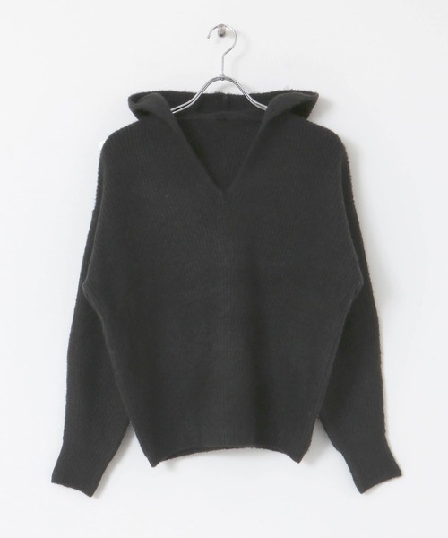 URBAN RESEARCH ROSSO（アーバンリサーチロッソ）の「フーディーニット（ニット/セーター・レディース・ブラック/ベージュ系その他・FREE）」の21枚目の写真