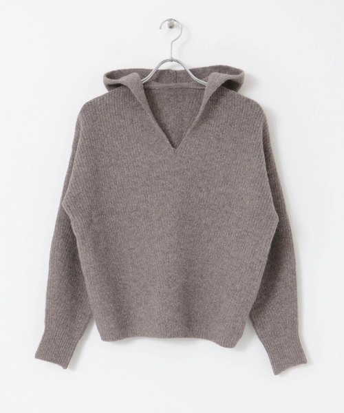 URBAN RESEARCH ROSSO（アーバンリサーチロッソ）の「フーディーニット（ニット/セーター・レディース・ブラック/ベージュ系その他・FREE）」の22枚目の写真