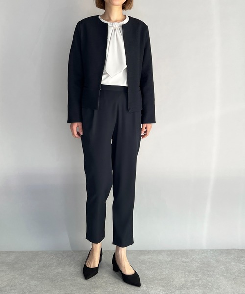 PICCIN(ピッチン)の「ダブルクロステーパードパンツ(スラックス・レディース・ネイビー/グレイッシュベージュ・M/L)」の15枚目の写真
