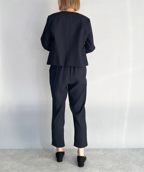 PICCIN(ピッチン)の「ダブルクロステーパードパンツ(スラックス・レディース・ネイビー/グレイッシュベージュ・M/L)」の17枚目の写真