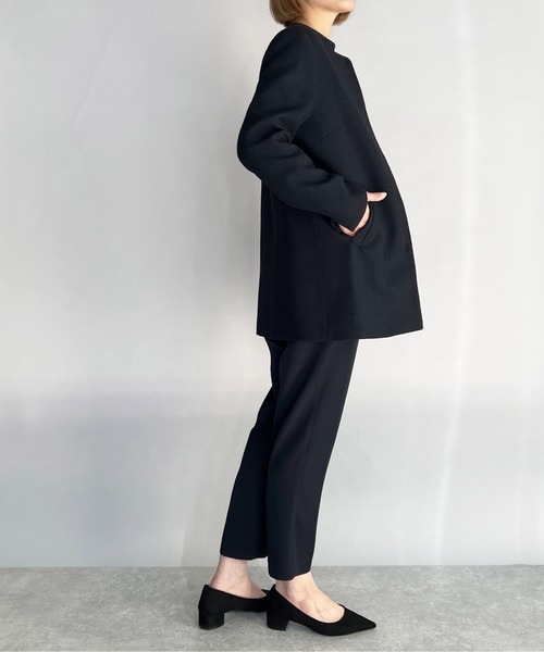 PICCIN(ピッチン)の「ダブルクロステーパードパンツ(スラックス・レディース・ネイビー/グレイッシュベージュ・M/L)」の11枚目の写真