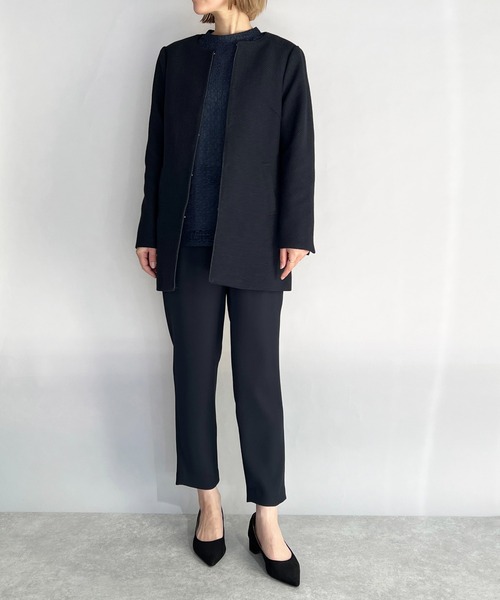 PICCIN(ピッチン)の「ダブルクロステーパードパンツ(スラックス・レディース・ネイビー/グレイッシュベージュ・M/L)」の13枚目の写真