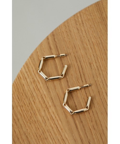 RIM.ARK（リムアーク）の「Hexagon motif pierce（ピアス（両耳用）・レディース・シルバー/ゴールド・FREE）」の14枚目の写真