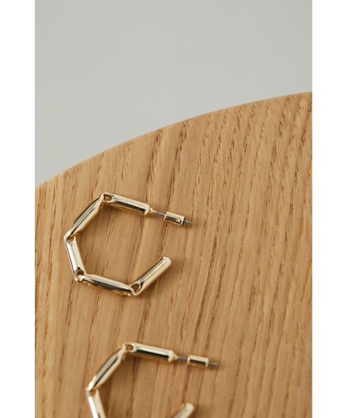 RIM.ARK（リムアーク）の「Hexagon motif pierce（ピアス（両耳用）・レディース・シルバー/ゴールド・FREE）」の6枚目の写真
