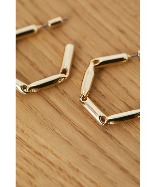 RIM.ARK（リムアーク）の「Hexagon motif pierce（ピアス（両耳用）・レディース・シルバー/ゴールド・FREE）」の12枚目の写真