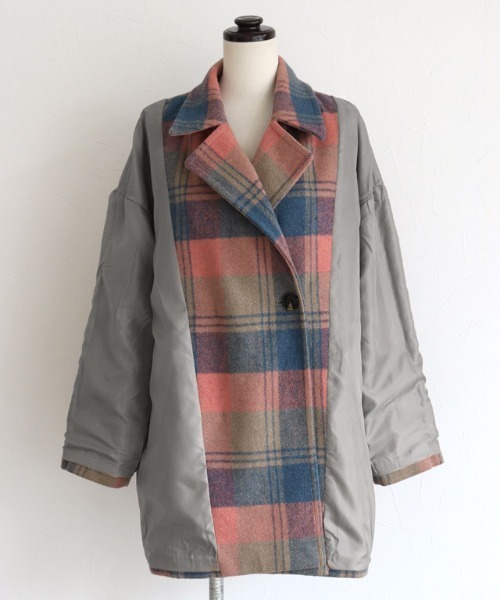 Pierrot(ピエロ)の「チェック柄ショートコート(その他アウター・レディース・イエロー/ピンク・L/M)」の10枚目の写真