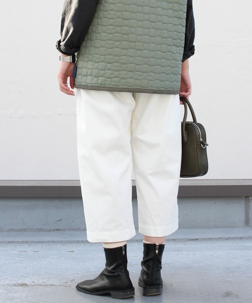 WILD THINGS（ワイルドシングス）の「WILD THINGS/ワイルドシングス　ストレッチデニムタックワイド　SHELTECH DENIM TUCK WIDE（ウィメンズ）　WTW22010SG（デニムパンツ・レディース・ワンウォッシュ/オフホワイト・S）」の14枚目の写真